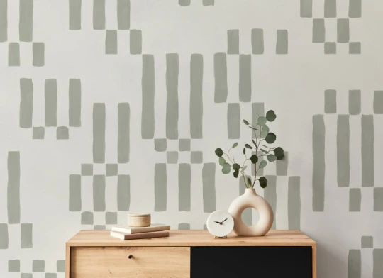 Hovia ST0958GR04W Blocca Green - mural geometryczny w linie
