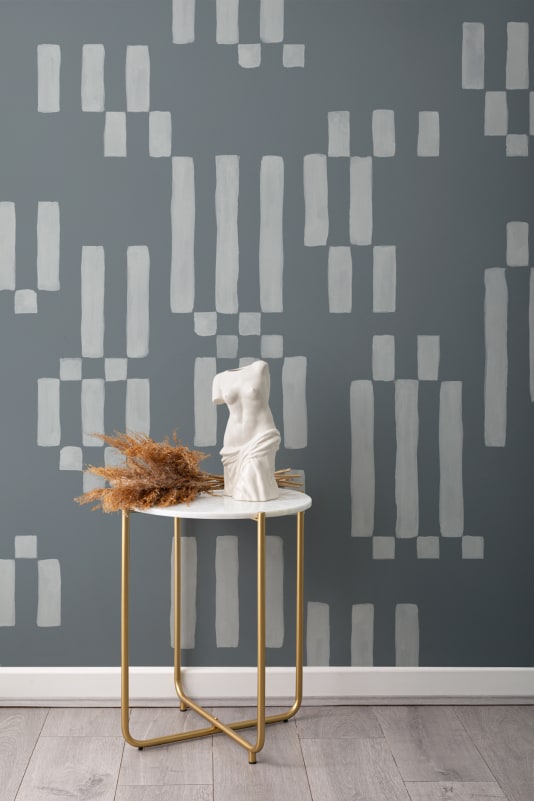 Hovia ST0959BU04W Blocca Blue - mural geometryczny w linie