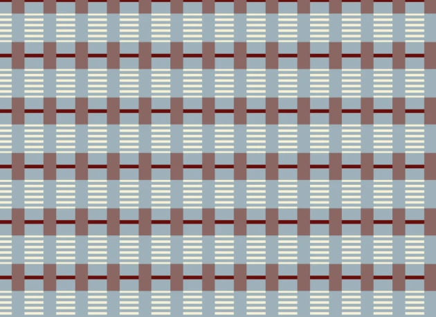 Hovia ST51121MU07W Espen Blue & Burgundy - mural geometryczny w kratę