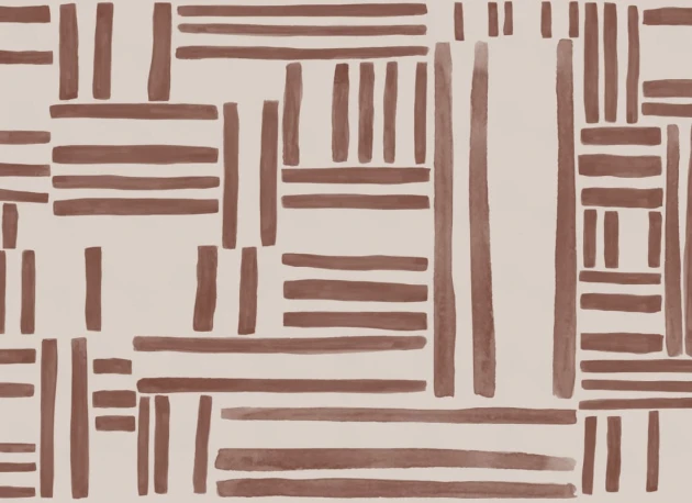 Hovia ST0960BR04W Skript Terracotta - mural geometryczny w linie