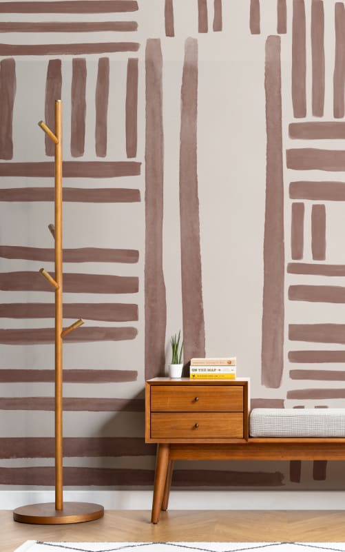 Hovia ST0960BR04W Skript Terracotta - mural geometryczny w linie