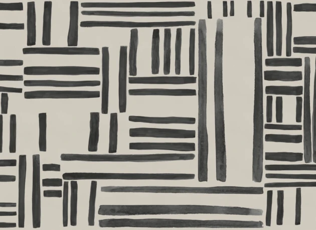 Hovia ST0961BW04W Skript Black - mural geometryczny w linie