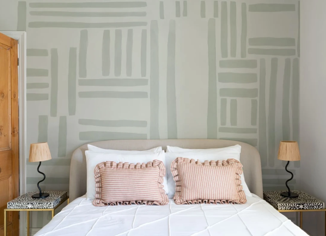Hovia ST0962GR04W Skript Green - mural geometryczny w linie