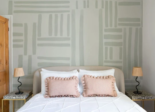 Hovia ST0962GR04W Skript Green - mural geometryczny w linie