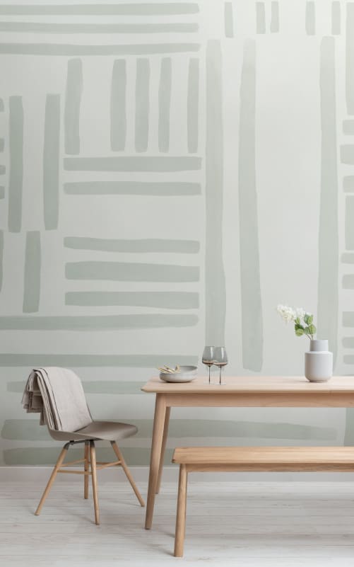 Hovia ST0962GR04W Skript Green - mural geometryczny w linie
