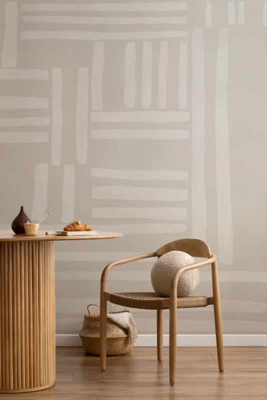 Hovia ST0963NE04W Skript Beige - mural geometryczny w linie