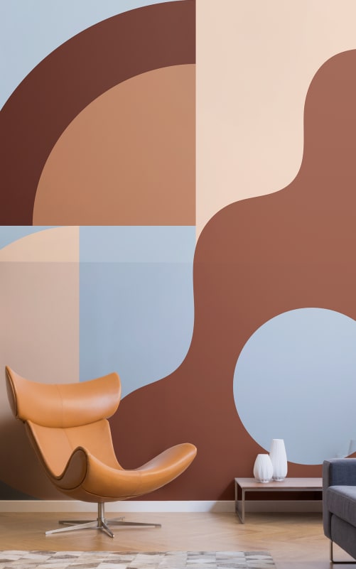 Hovia GE01158OR03W Onda Burnt Orange - mural geometryczny