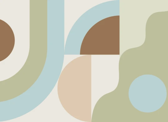 Hovia GE01159GR03W Onda Blue & Green - mural geometryczny