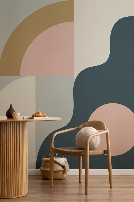 Hovia GE01160BU03W Onda Navy - mural geometryczny