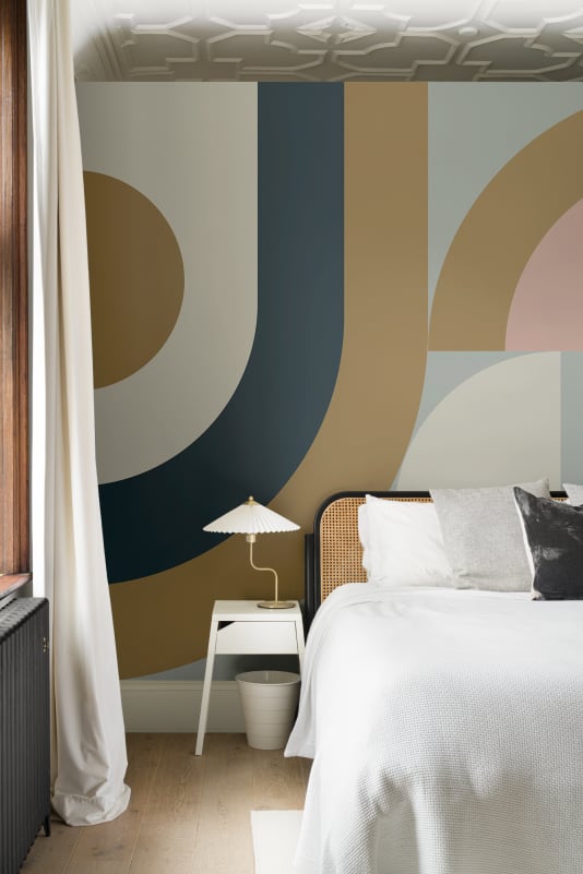 Hovia GE01160BU03W Onda Navy - mural geometryczny