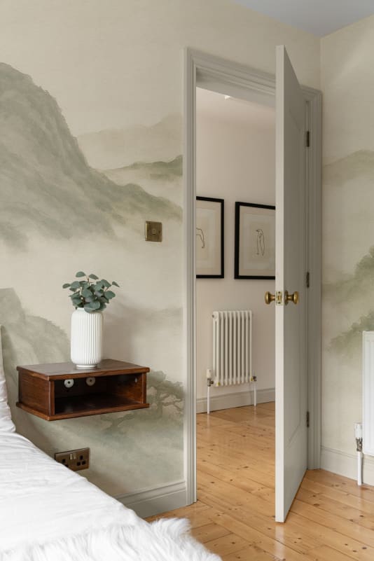 Hovia LA01101GR06W Kiriyama Green - mural w orientalny pejzaż górski