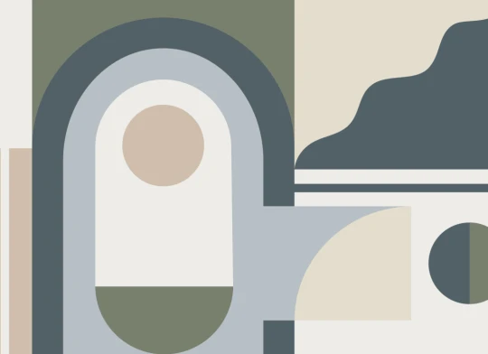 Hovia GE01155GR03W Modline Green - mural geometryczny