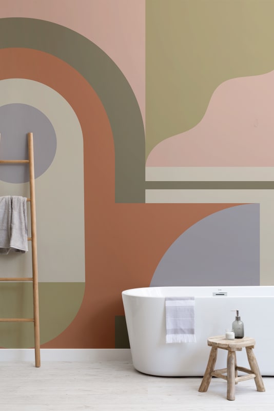 Hovia GE01157OR03W Modline Orange - mural geometryczny