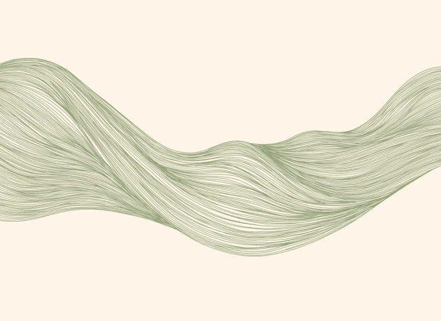 Hovia AB0905GR03W Mould Green & Beige - mural w falujące linie