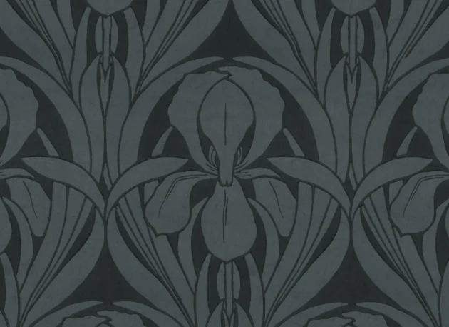 Hovia FL5800DA04W Templemore Navy - mural art deco w irysy