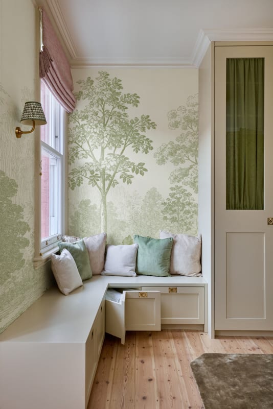 Hovia FO01239GR06W Arbor Green - mural w leśny pejzaż vintage
