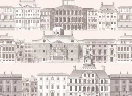 Hovia CI51048GE03W Metropolis Grey - mural z architekturą klasyczną