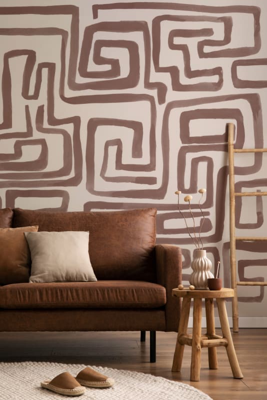 Hovia AB0965BR04W Nexum Brown - mural w labirynt