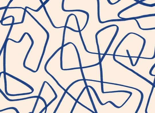 Hovia AB01032BU03W Freeflow Blue - mural w abstrakcyjne linie