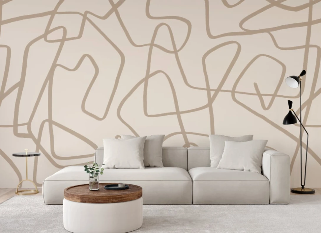 Hovia AB01035NE03W Freeflow Neutral - mural w abstrakcyjne linie