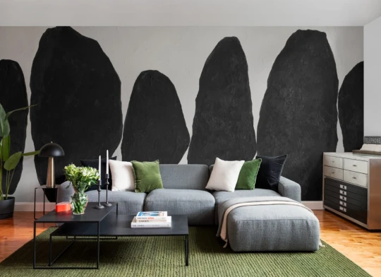 Hovia AB0998BW04W Marl Black & White - mural abstrakcyjny