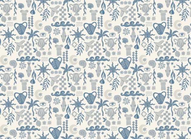 Hovia CO5863BU07W La Dolce Vita Blue - mural w motywy śródziemnomorskie