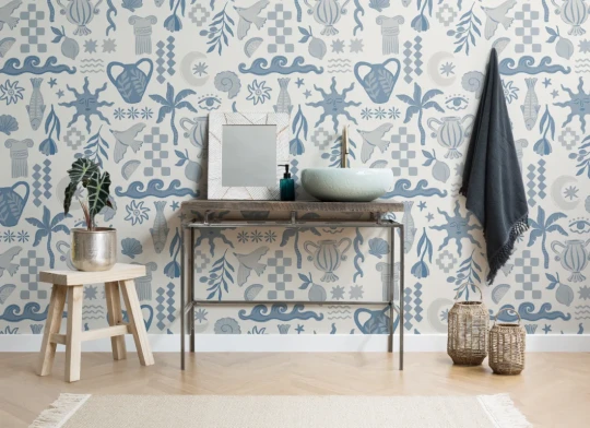 Hovia CO5863BU07W La Dolce Vita Blue - mural w motywy śródziemnomorskie