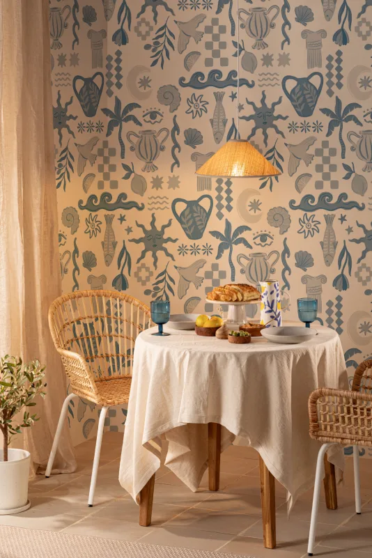 Hovia CO5863BU07W La Dolce Vita Blue - mural w motywy śródziemnomorskie