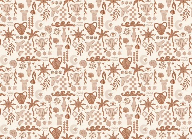 Hovia CO5864BR07W La Dolce Vita Terracotta - mural w motywy śródziemnomorskie