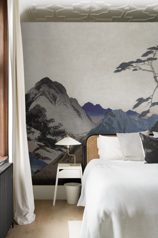 Hovia JA01143BU03W Takayama - mural orientalny w górski pejzaż