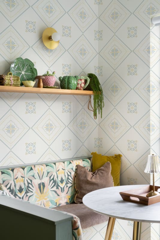 Hovia RP51090BU06W Victoria Light Blue - mural w geometryczne płytki