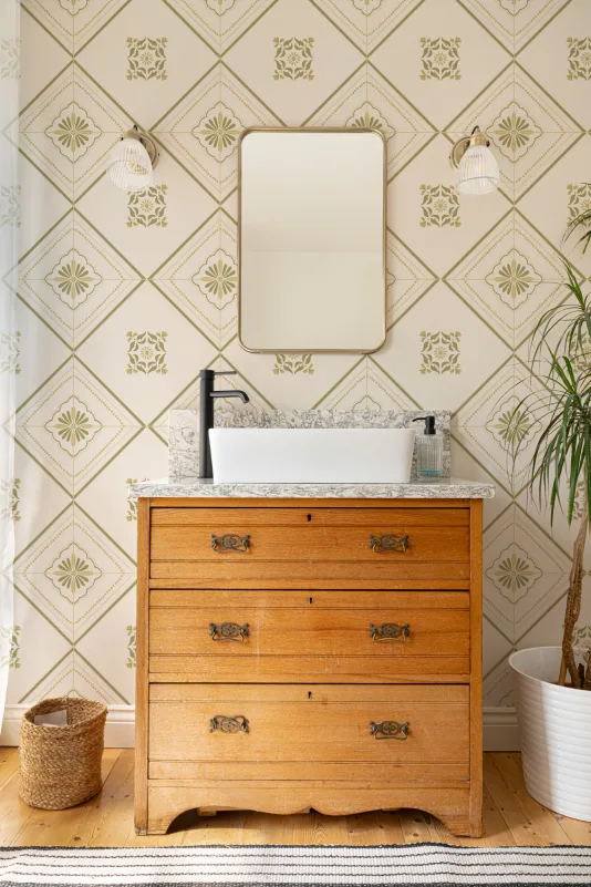 Hovia RP51091GR06W Victoria Green - mural w geometryczne płytki