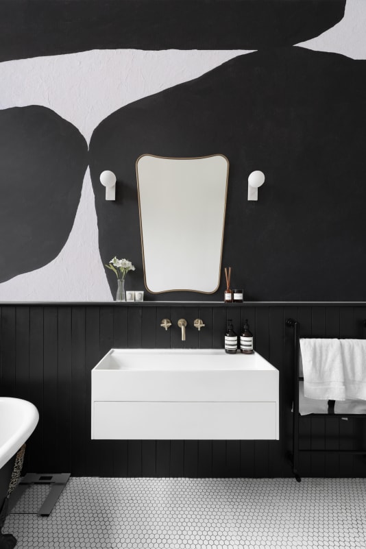 Hovia AB0987BW04W Obscura Black - mural abstrakcyjny