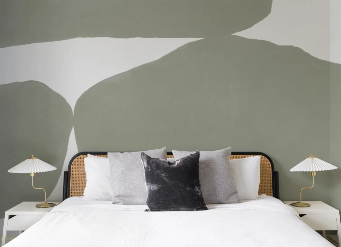 Hovia AB0989GR04W Obscura Sage - mural abstrakcyjny