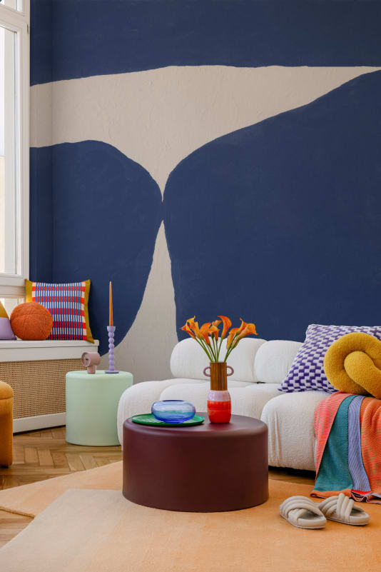 Hovia AB0991BU04W Obscura Blue - mural abstrakcyjny