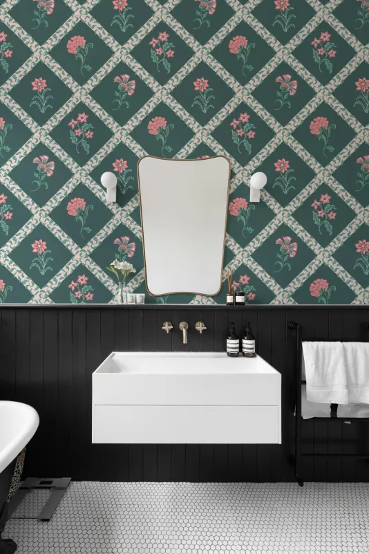 Hovia FL5661DA07W Freya Dark - mural w roślinny deseń