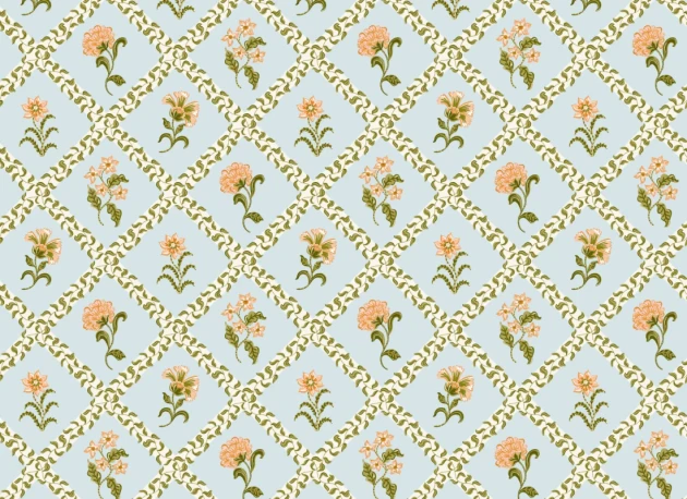 Hovia FL5663MU07W Freya Light Blue - mural w roślinny deseń