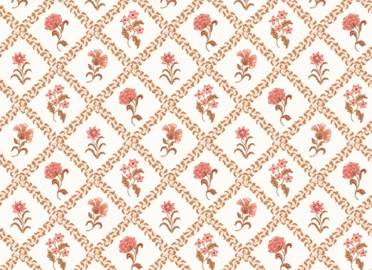 Hovia FL5665PI07W Freya Pink - mural w roślinny deseń