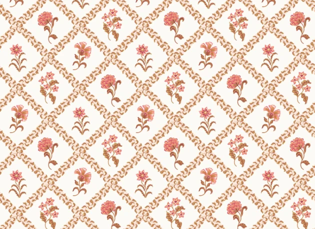 Hovia FL5665PI07W Freya Pink - mural w roślinny deseń