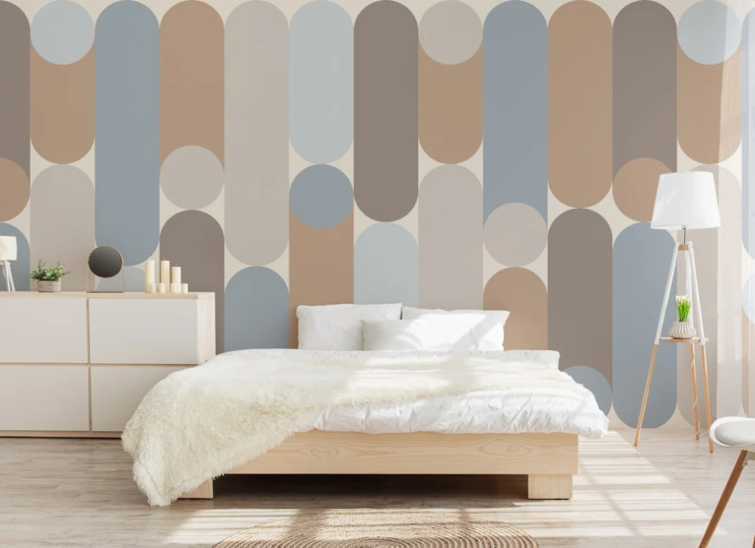Hovia GE51166BU03W Capsula - mural geometryczny retro