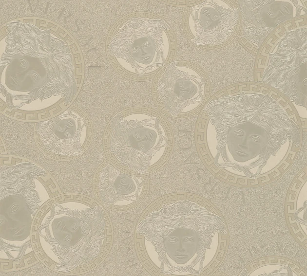 Versace 38461-3 V Medusa Amplified Champagne - tapeta w medaliony z Meduzą