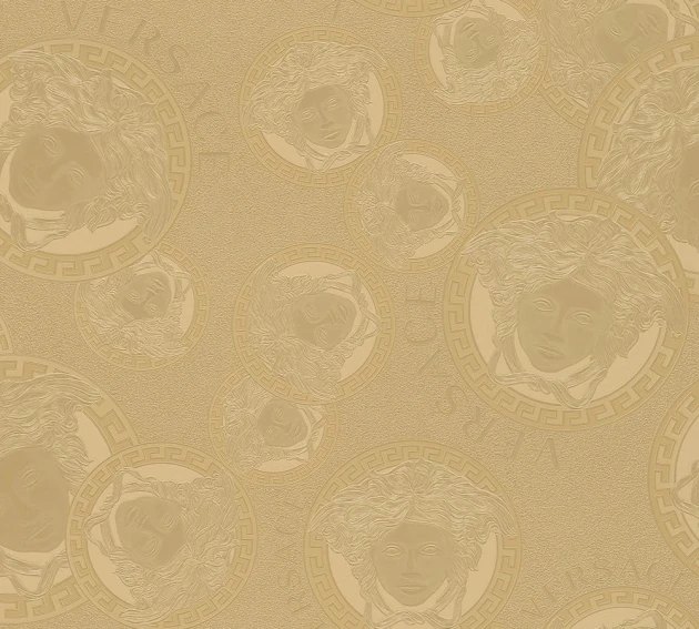 Versace 38461-1 V Medusa Amplified Gold - tapeta w medaliony z Meduzą