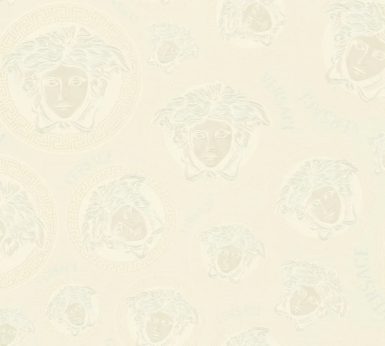 Versace 38611-6 V Medusa Amplified Ivory - tapeta w medaliony z Meduzą