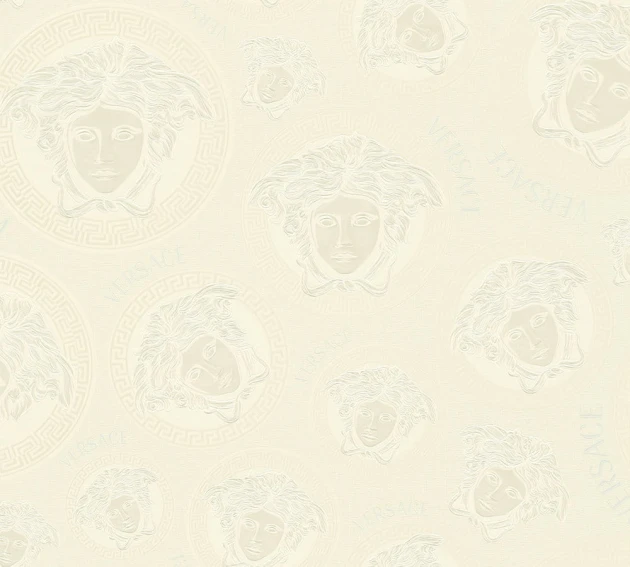 Versace 38611-6 V Medusa Amplified Ivory - tapeta w medaliony z Meduzą