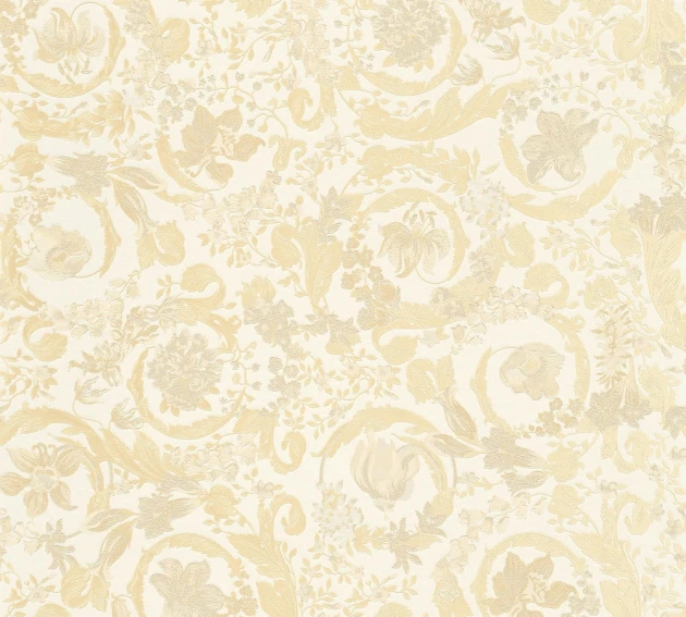 Versace 38706-3 V Virtus Heritage Soft Gold - tapeta w ornament roślinny