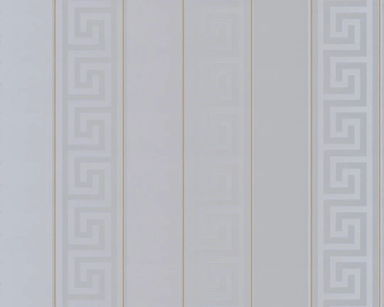 Versace 93524-5 V Greek Key Stripe Silver - tapeta w pasy i meandry