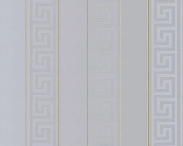 Versace 93524-5 V Greek Key Stripe Silver - tapeta w pasy i meandry