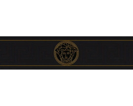 Versace 93522-4 V Greek Key Border Black - border z meandrem i Meduzą