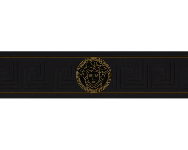 Versace 93522-4 V Greek Key Border Black - border z meandrem i Meduzą
