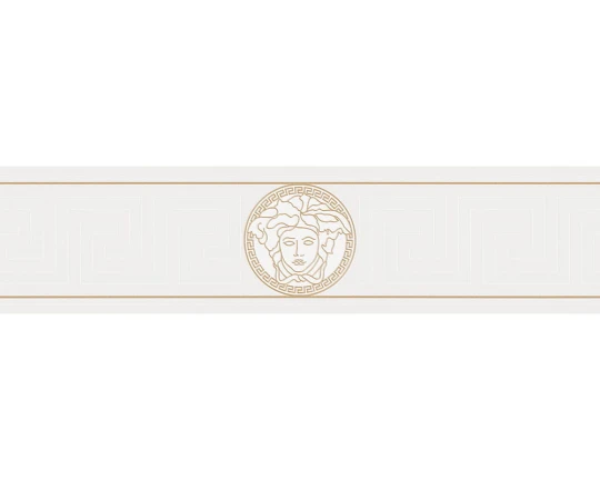 Versace 93522-3 V Greek Key Border White - border z meandrem i Meduzą